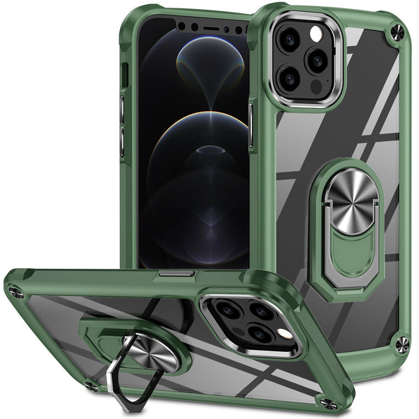 iPhone 13 Pro - Armor Ring Case - Grøn