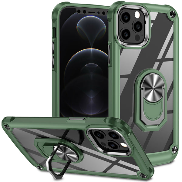 iPhone 11 Pro - Armor Ring Case - Grøn