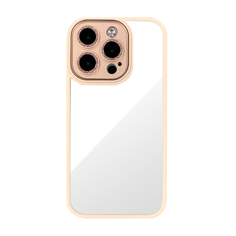iPhone 14 Pro Max - Bagcover kameralinse m. glitter - Pink