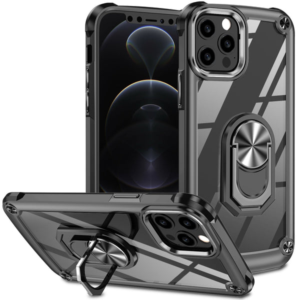 iPhone 13 Pro - Armor Ring Case - Sort