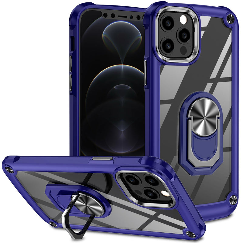 iPhone 14 Pro - Armor Ring Case - Blå