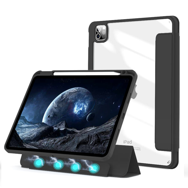 iPad Pro 12,9'' 2021 - Ultra Smart Magnetic Case - Sort Tech24.dk