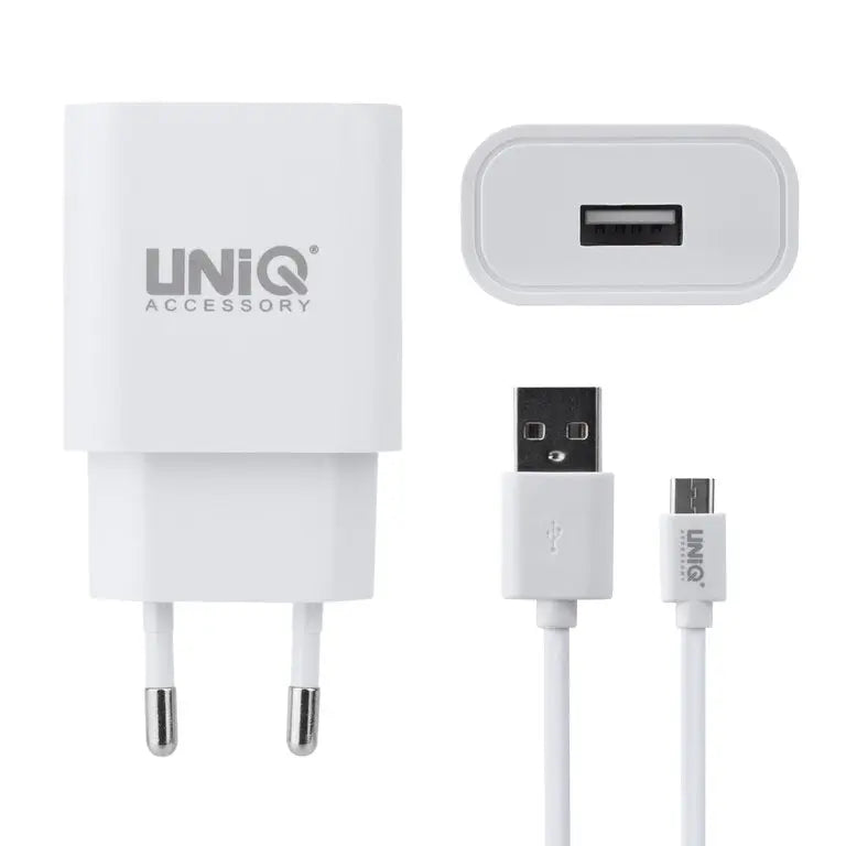 2,4A travel charger USB til Type C (Adapter inkl. kabel) Uniq
