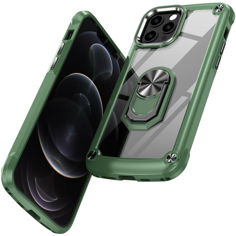 iPhone 14 Pro - Armor Ring Case - Grøn