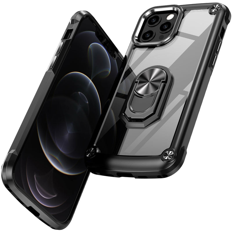 iPhone 12/12 Pro - Armor Ring Case - Sort