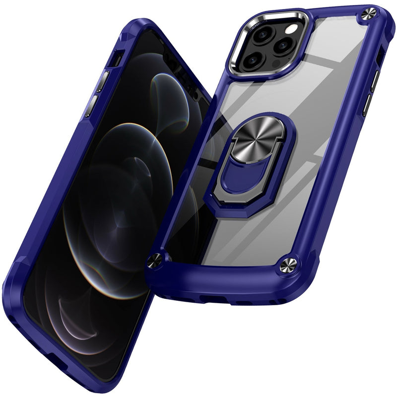 iPhone 14 Pro - Armor Ring Case - Blå
