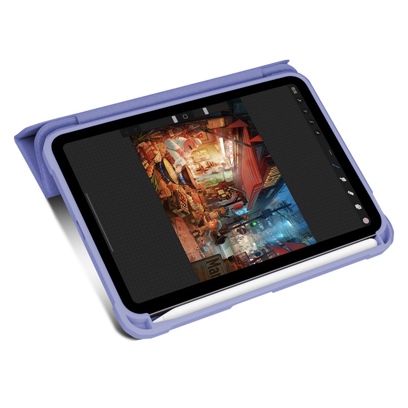 iPad 10. Gen (10.9'') - Stødabsorberende m. penholder - Lavendel