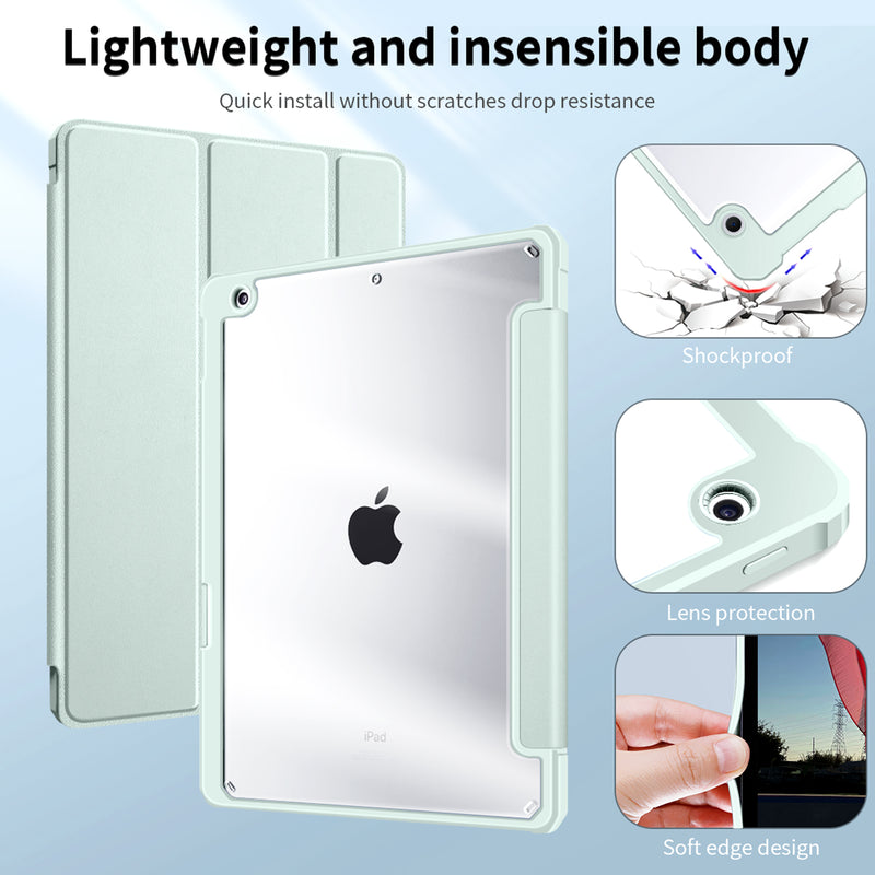 iPad 7th/8th/9th gen. 10,2'' - Smart Clear Case - Lysegrøn Tech24.dk