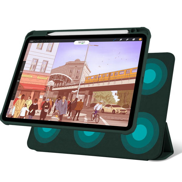 iPad Pro 12,9'' 2020 - 360 Magnetic Case - Grøn Tech24.dk