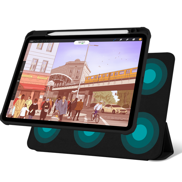 iPad Pro 12,9'' 2020 - 360 Magnetic Case - Sort Tech24.dk