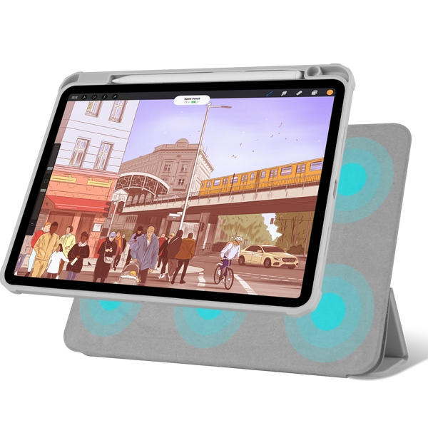 iPad Pro 12,9'' 2021 - 360 Magnetic Case - Grå Tech24.dk