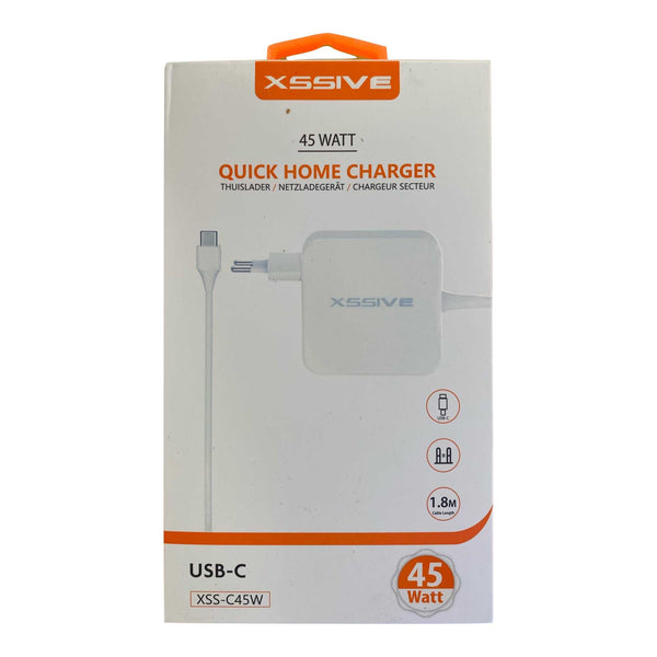 Quick Home Charger 45W (Smartphones, tablets, Notebooks, Macbooks) Xssive