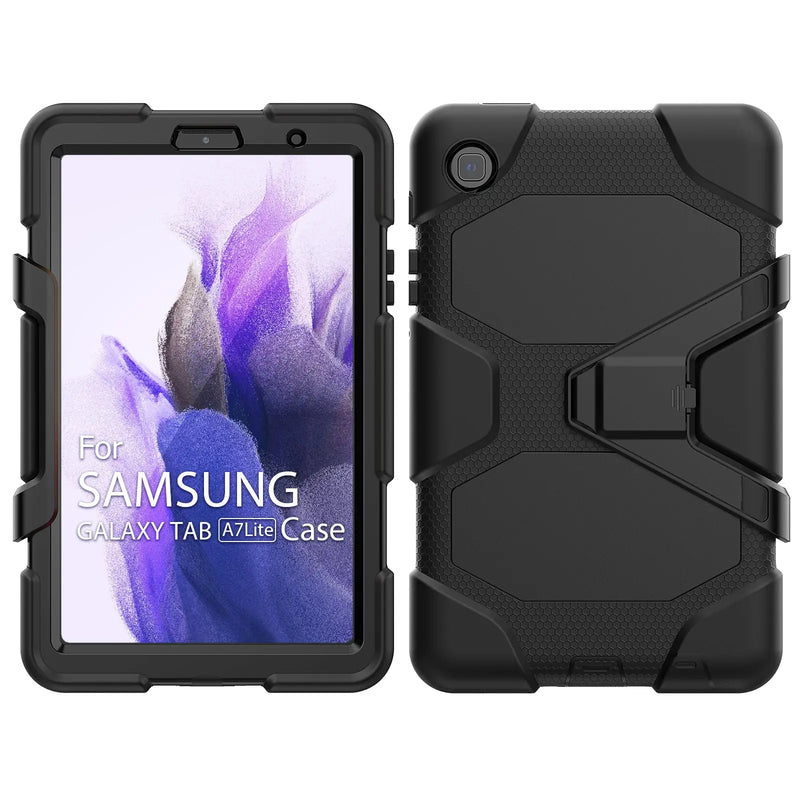 Samsung Galaxy Tab A7 Lite - Military hybrid cover (8.7") - Sort Tech24.dk