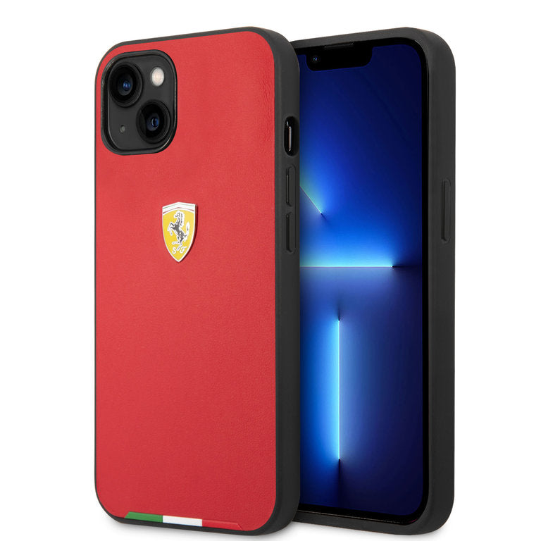 iPhone 14 - Ferrari Italian Flag Hardcase - Rød Ferrari