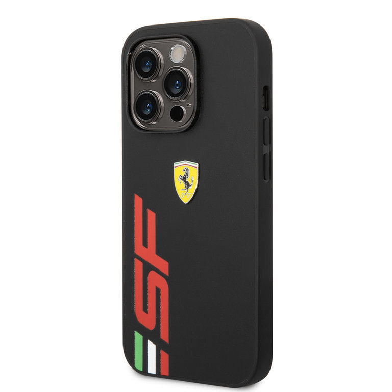 Ferrari iPhone 14 Pro Max Hardcase Backcover - Big SF Logo - Sort