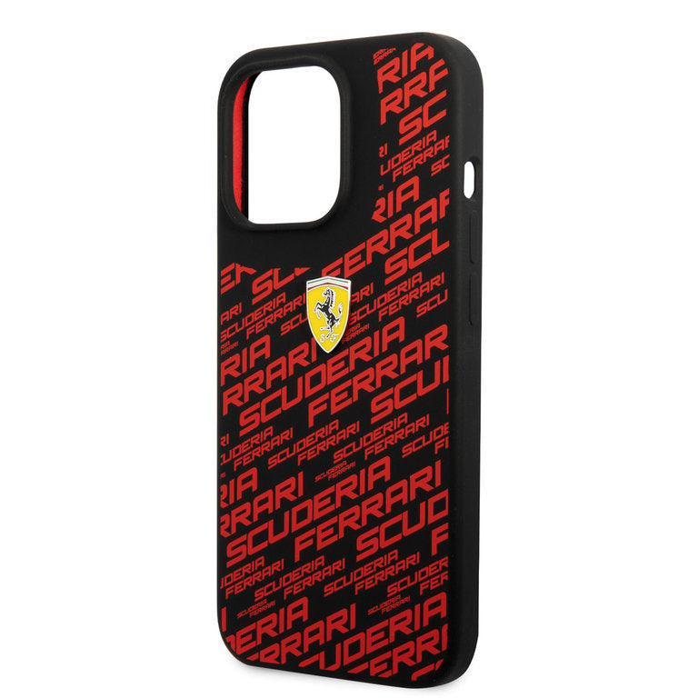 Ferrari iPhone 14 Pro Hardcase - Scuderia All-Over - Sort