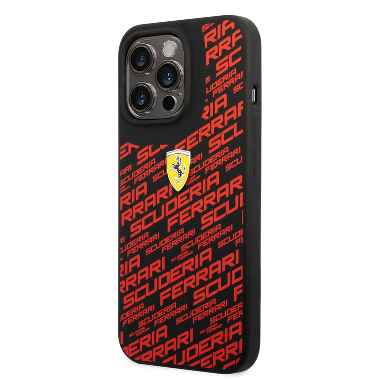 Ferrari iPhone 14 Pro Hardcase - Scuderia All-Over - Sort