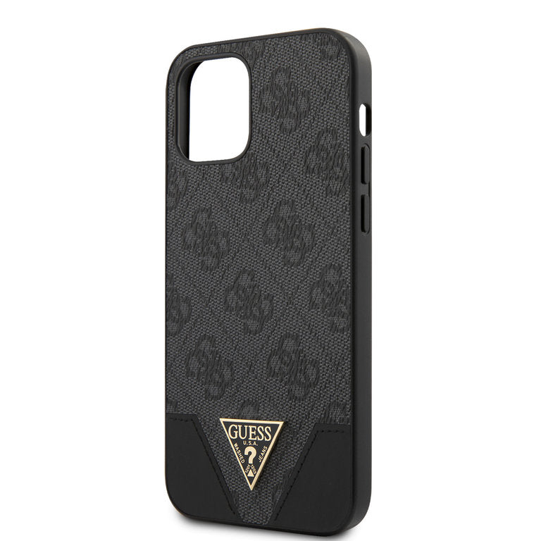 Guess iPhone 12/12 Pro cover - Triangle Grå Guess