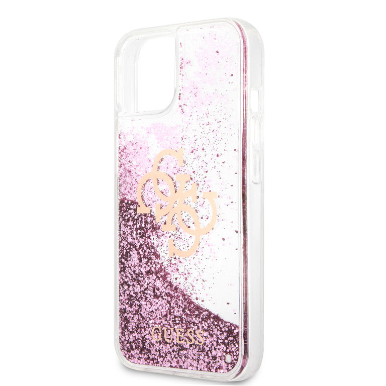 Guess iPhone 13 Hardcase cover - Pink Liquid Glitter Guess
