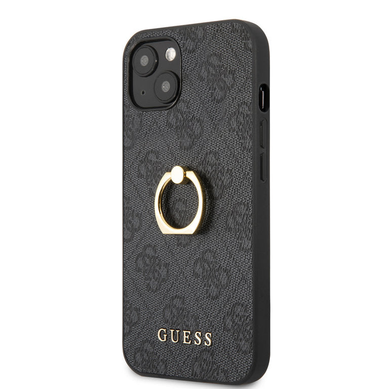 iPhone 14 Plus - Guess Hardcase m. ring - Sort Guess