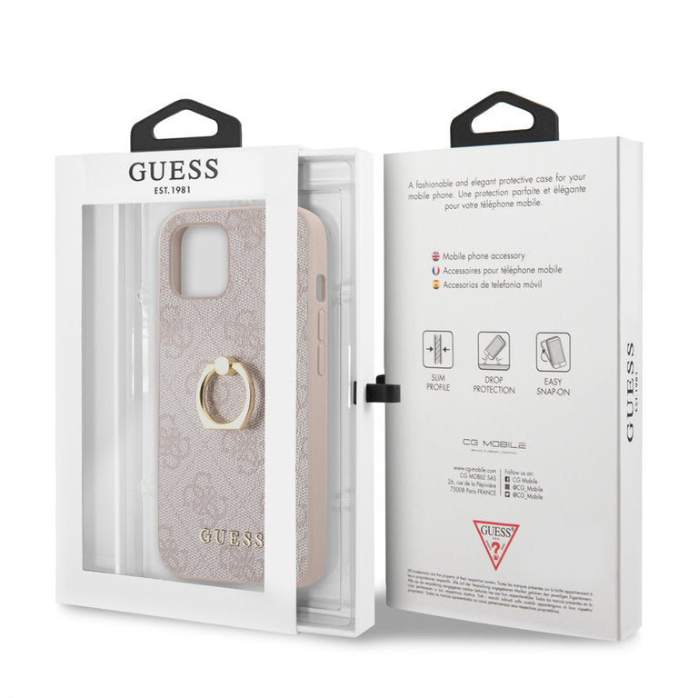 iPhone 14 Plus - Guess Hardcase m. ring - Rose Guess