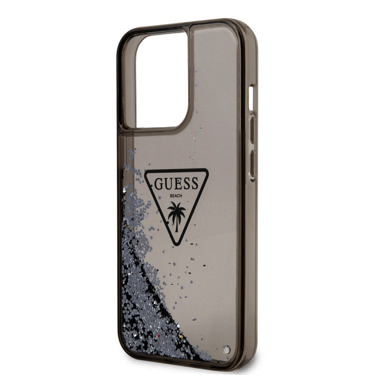 Guess Liquid Glitter Hardcase - iPhone 14 Pro - Sort