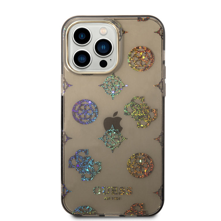 Guess Liquid Glitter Hardcase - iPhone 14 Pro Max - Sort