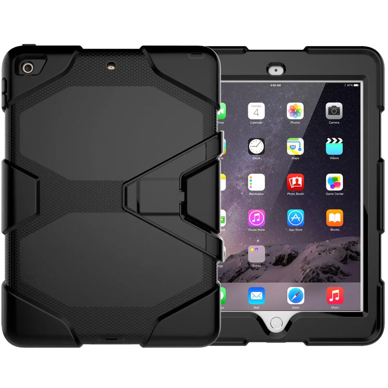 iPad 5th/6th Generation - Military hybrid cover (9,7'') - Sort Sinotech