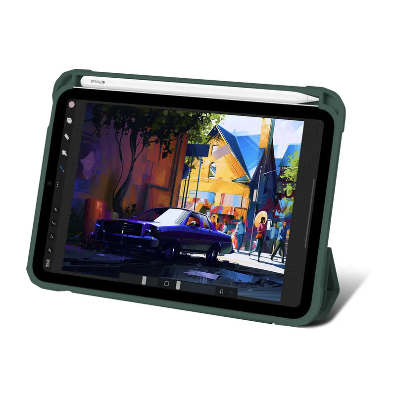 iPad Mini 6 - Smart Clear Case - Militærgrøn Sinotech