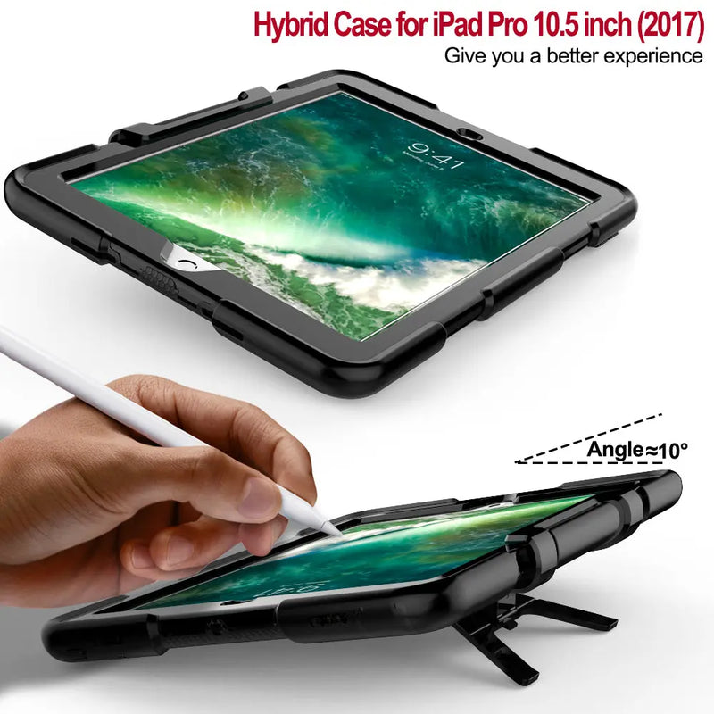 iPad Pro/ iPad Air 3rd Generation - Military hybrid cover (10.5'') - Sort Sinotech