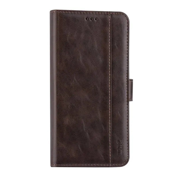 iPhone 12/12 Pro - Læder Bookcase - Mørkebrun UNIQ