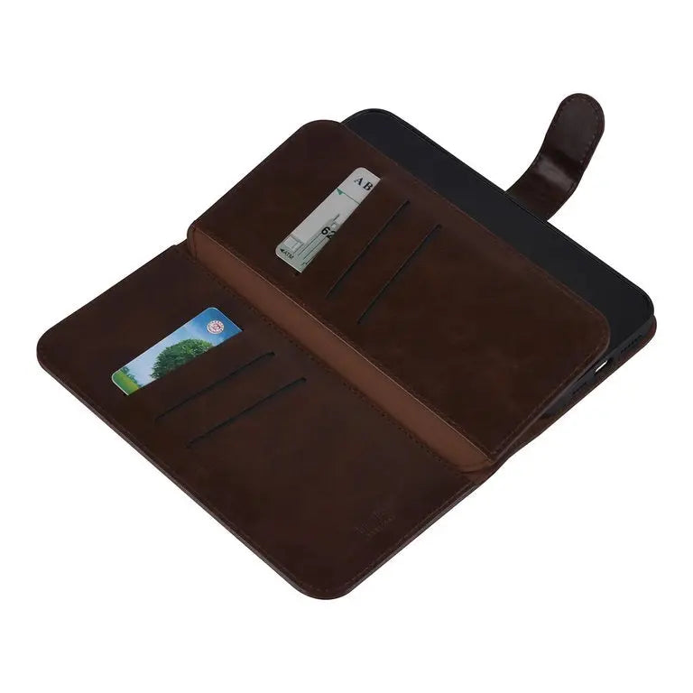 iPhone 12/12 Pro - Multi Bookcase - Mørkebrun læder UNIQ