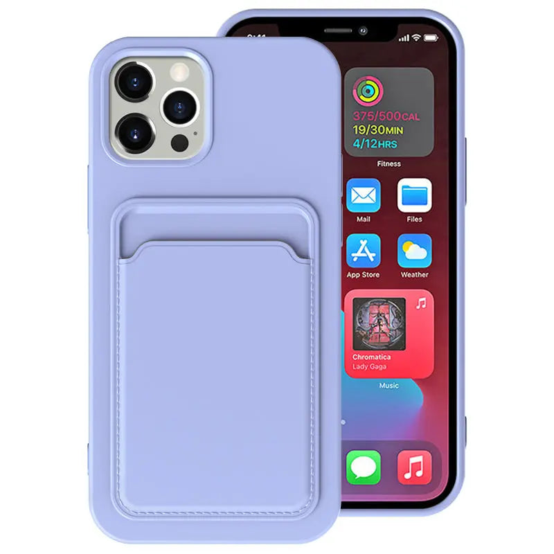 iPhone 13 Pro cover - Lavender - Med kortholder Tech24.dk