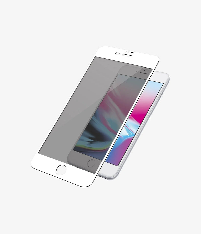 iPhone 7+/8+ Privacy Beskyttelsesglas (Edge to Edge) - Hvid Xssive