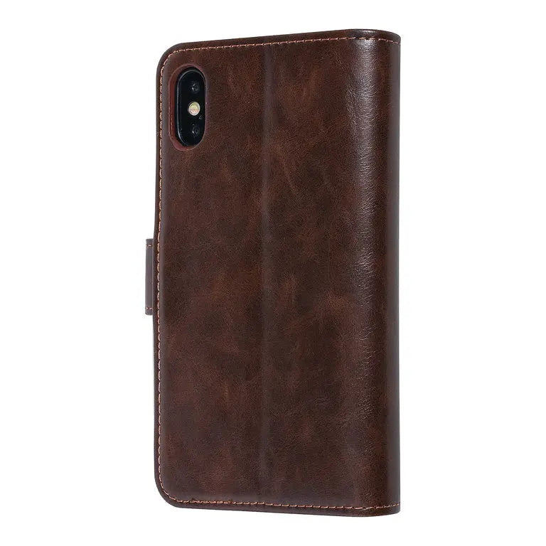iPhone XS-Max - Multi bookcase - Mørkebrun læder UNIQ