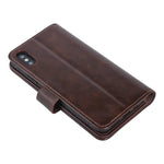 iPhone XS-Max - Multi bookcase - Mørkebrun læder UNIQ