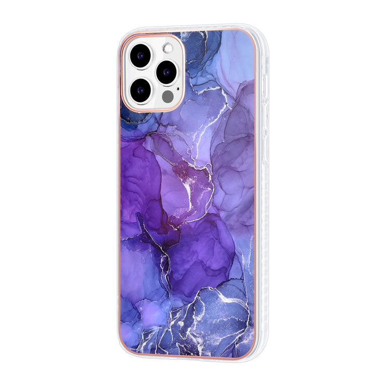 iPhone 12/12Pro TPU cover - Marble Purple UNIQ