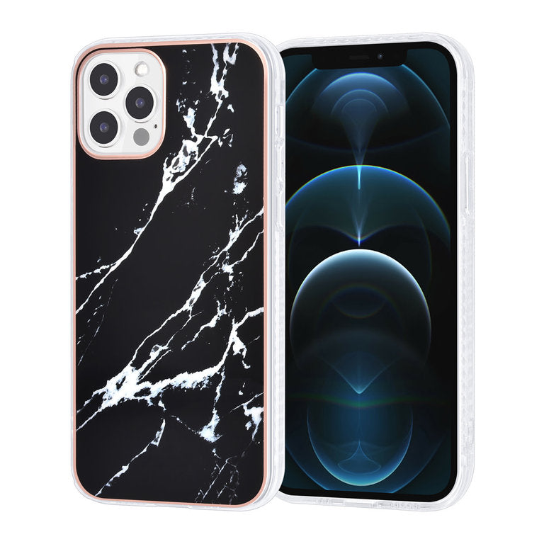 iPhone 12/12 Pro TPU cover - Marble Black UNIQ
