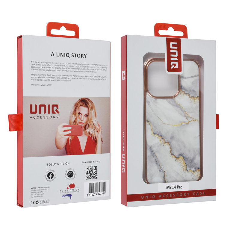 iPhone 14 Pro Max TPU cover - Marble White UNIQ