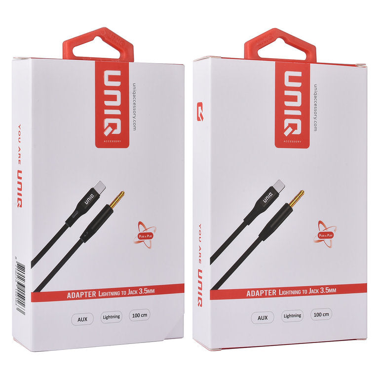 UNIQ Minijack 3.5mm til Lightning - Sort UNIQ