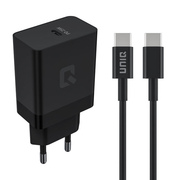 25W fastcharger Type C til Type C (Adapter inkl. kabel) UNIQ