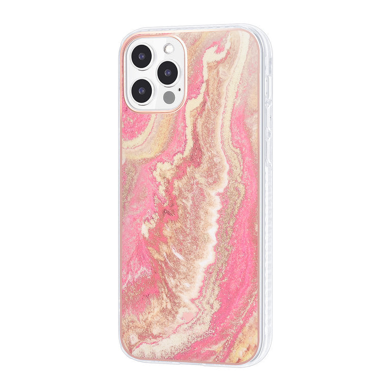 iPhone 12/12 Pro TPU cover - Marble Pink UNIQ