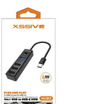 Xssive 4 i 1 USB til Type-C Hub Xssive